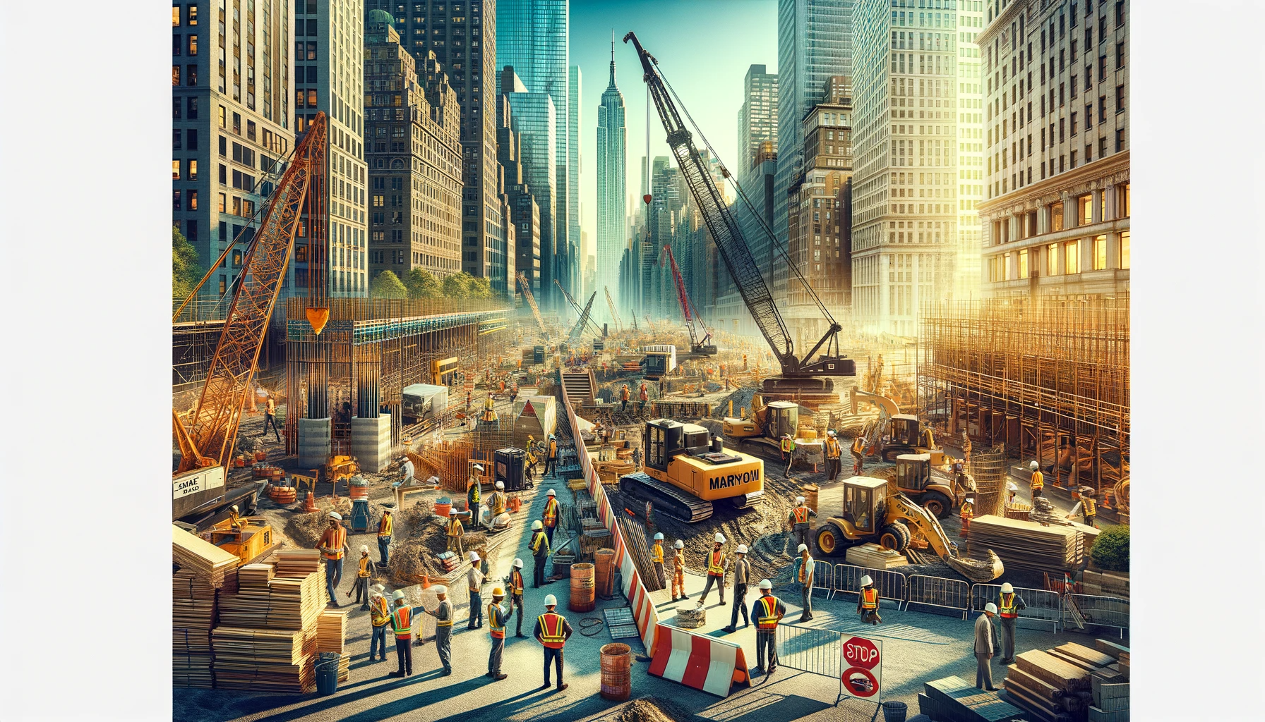 dall·e 2023 12 07 12.38.14 create an image of a busy new york city construction site with workers and machinery. the scene should capture the dynamic and potentially hazardous n